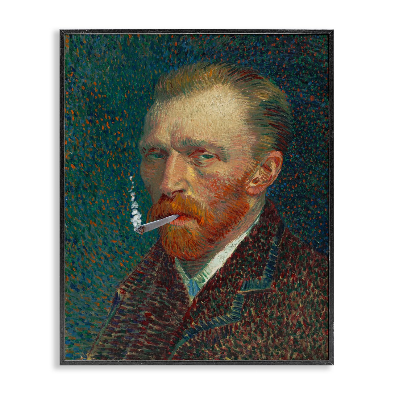 Stupell Industries Van Gogh Portrait with Smoke Framed Giclee, design by Masters Redux